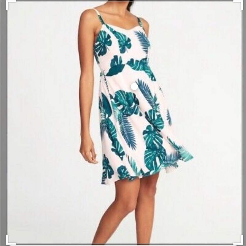 Old Navy Pink Palm Tree Cami Dress